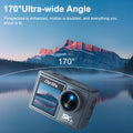 Ourlife MTR40 5K Action Camera 2" IPS Touch Screen 5X Zoom Action Cam 170° 30M Waterproof WiFi Sports Camera With Remote Control