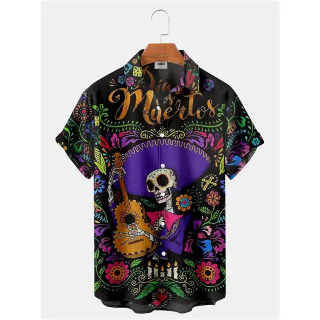 Summer Men's Hawaiian Shirt Movie Figures Horror Vintage | SAMAG