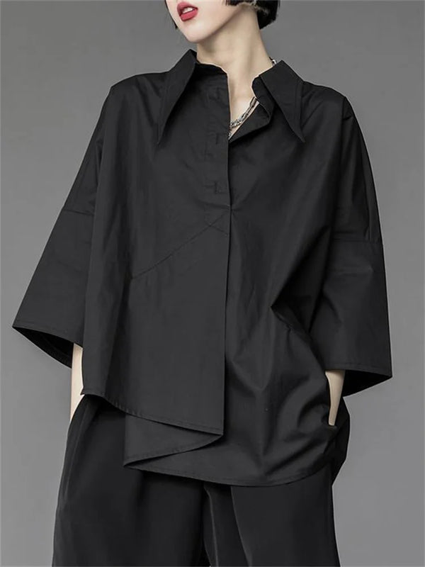 Y2K Women Streetwear Loose Summer Tops Academic Irregular - View 6 | SAMAG