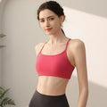 Solid Color Gym Yoga Underwear Women Cross Back Straps Fitness Bra High Strength Tight Sport Top Comprehensive with Chest Pad