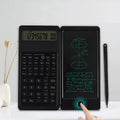 2-In-1 Foldable Scientific Calculator & 2.5 inch Writing Tablet 10 Digit LCD Display For College Office Student Teacher