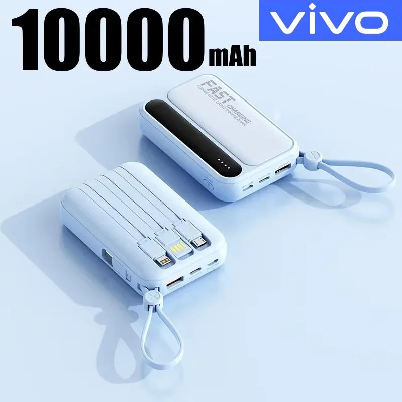 VIVO 500000mAh Power Bank 120W Super Fast Charging Powerbank 4 In1 Cables Portable Powerbank For Iphone Huawei Samsung 2026New