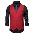 Blue Suit Vest, Men's Business Sleeveless Vests Jacket, Asian size S-6XL, Wedding Party Waistcoat, Red Purple Black Gray