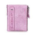 CONTACT'S Fashion Genuine Leather Women Wallet Bifold Card Holder Coin Purse Small Women's Purse Money Clip Men Pocket Wallets