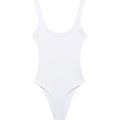 Women's Skinny Ribbed Bodysuits O Neck Straps Snap-Button Sexy Fashion Female Playsuits Comfortable Stretchy Clothing