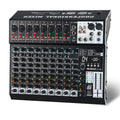 FULUODE X1-8C Audio Mixer 8-Channel Professional Mixer Console with 99 DSP Effects Mixing Board DJ Mixer with USB Bluetooth 48V