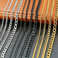 Vnox Men's Cuban Link Chain Necklace Stainless Steel Black Gold Color Male Choker colar Jewelry Gifts for Him | SAMAG