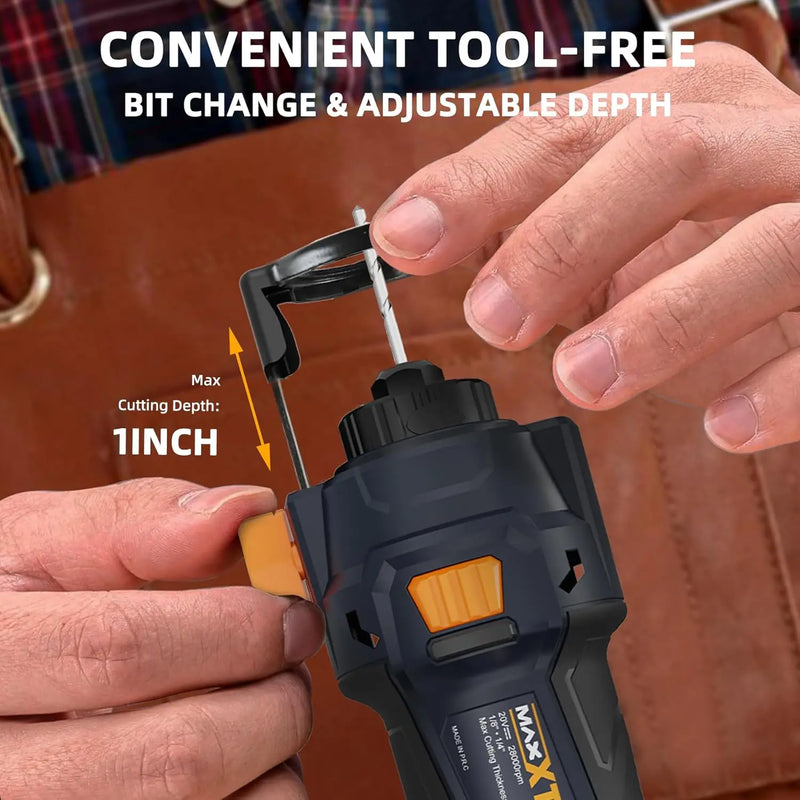 Cordless Drywall Cut Out Tool, MAXXT 20V Rotary Saw Variable Speed with 2.0AhBattery And Quick Charger, Free - View 2 | SAMAG