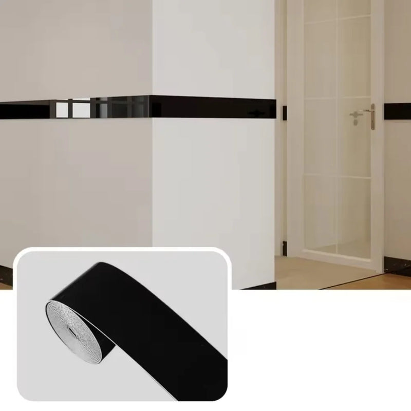 1pc 196.85inX3.94in Self-adhesive Wall Sticker, Waterproof and Anti Fouling Decoration, Whole Wall Background Wall Wallpaper