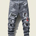 Men's Slim Stretchy Denim Jeans for Pants Tearing | SAMAG