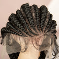 Synthetic Dutch Braided Wigs Full Lace Cornrow Braided Wig with Baby Hair Full Lace Wig 30 Inch Protective Braids