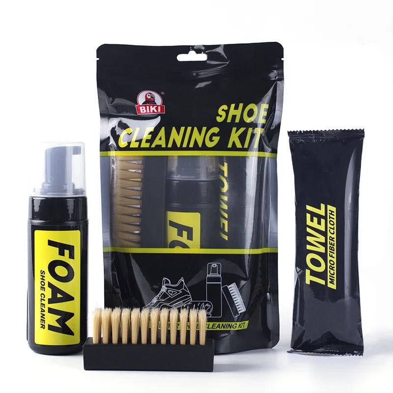 150ML White Suede Boots Dry Cleaning Kit - Water-Free Foam Sneaker Cleaner with Brush And Cloth for Shoe Care