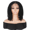 99J Burgundy Knotless Box Braided Wig Synthetic Full Lace Front Braids Wig With Baby Hair Short Bob Braided Wigs for Black Women