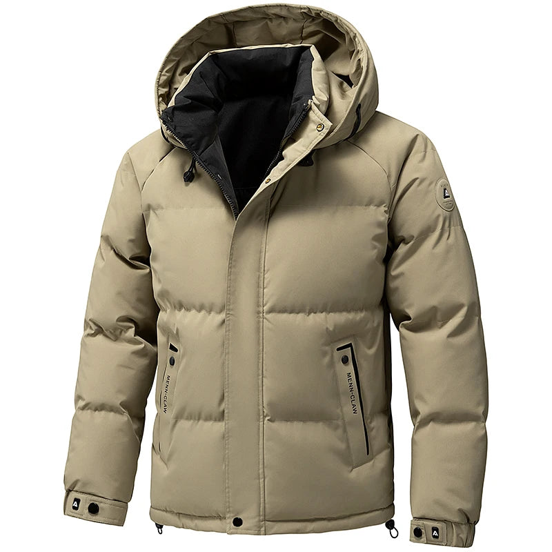 Men's Jacket Stand Collar Mens Parka Winter New Down Jacket Fleece Warm Jackets Men Business Leisure Coat Baseball Coats 8891