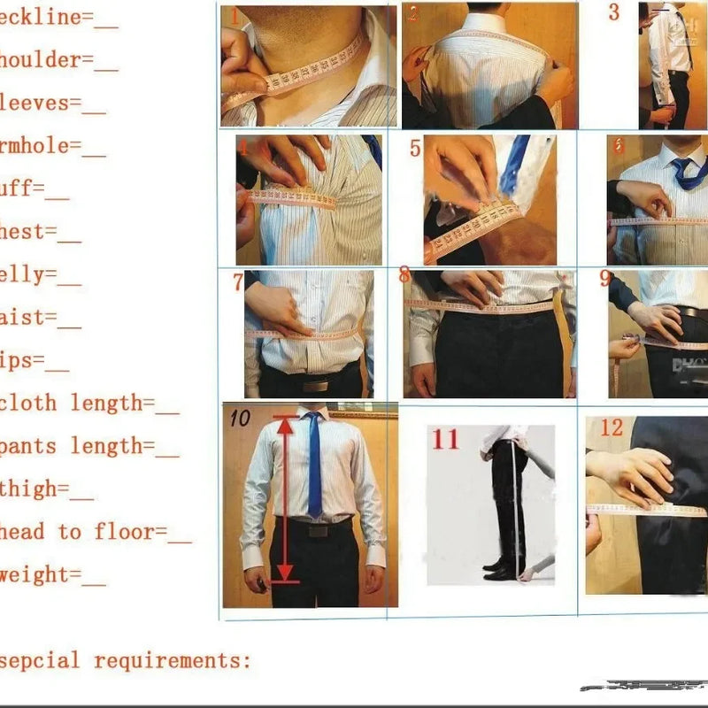 Champagne mens Tuxedo Wedding Suits For Bespoke Groom Wear Formal Fashion Prom Party Blazer+Pants+Vest - View 4 | SAMAG