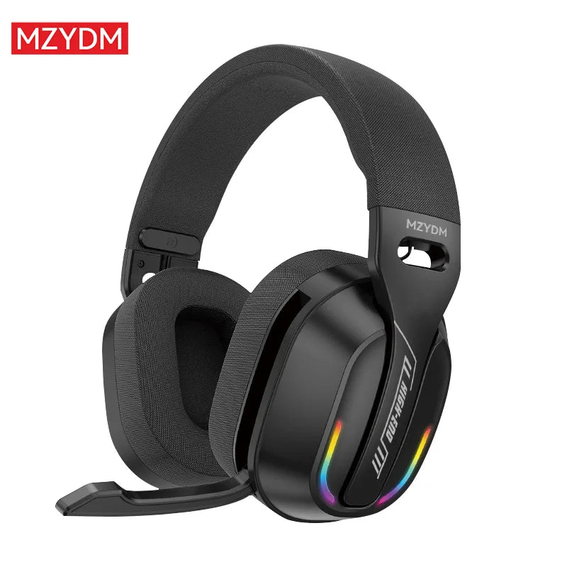 MZYDM Over Ear Headset Bluetooth5.4 Wireless Stereo Gaming B500 Earphones Built-in Mic RGB Light Low Latency Headphones For PC