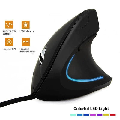 Wired Right Hand Vertical RGB Mouse Ergonomic Gaming | SAMAG