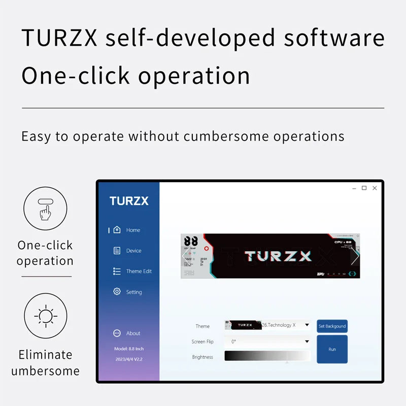New 9.2 Inch USB-C Smart Screen IPS 1920x462 Secondary Screen Use TURZX Software CPU GPU RAM Computer Monitor for Windows 10 11
