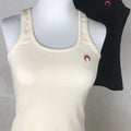 High Street Tank Top Sleeveless Women Moon Embroidery Korean Style Cotton Slim Fit Versatile Bottom Strap Tops