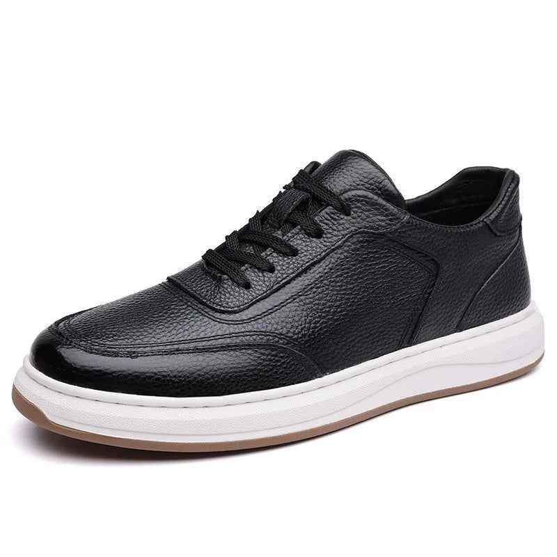2026 New Men's Leather Shoes Casual Spring Autumn Fashionable Genuine Cowhide Slip-On Breathable Comfortable Anti-Slip Shoes