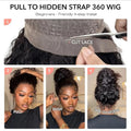360 Full Lace Wig Invisible Drawstring Deep Wave Frontal Wig Curly Human Hair Wigs Brazilian 13X4 Hd Lace Wig 220 Density 36Inch