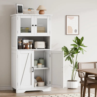 Free Standing Kitchen Pantry Cupboard with 4 Doors | SAMAG