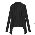 Korean Irregular Black Cardigan Two Piece Sets Style Women's Vest Y2k 2025 Long Sleeve Loose Knitted Tops Pull Femme