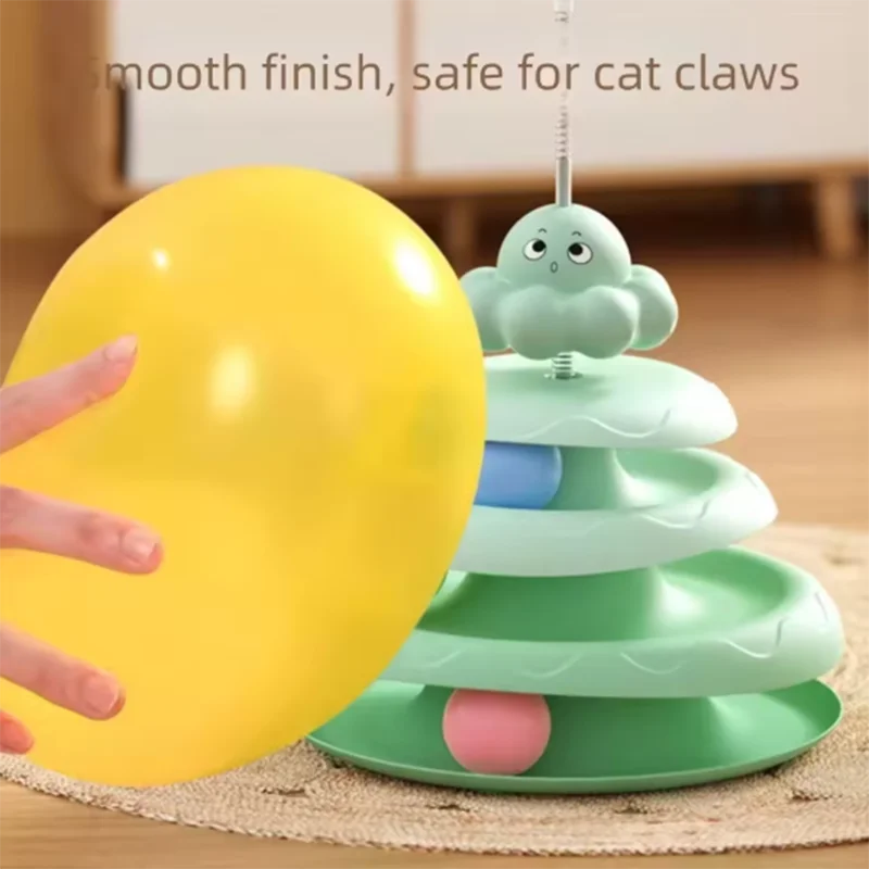 Pet Three-layer ball cat Turntable Octopus-shaped teasing cat stick to relieve boredom toys Fun Puzzle Game pet supplies