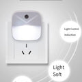 LED Night Light, EU Plug-in Smart Wireless Light Control Sensor Light, 220V Wall Light For Home Corridors, Bathrooms, Hallways