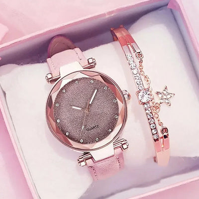New Luxury Rhinestone Bracelet Watch Women Starry Sky | SAMAG
