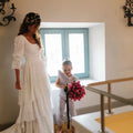 Verngo Rustic Boho Wedding Dress Vintage Lace A Line - View 3 | SAMAG
