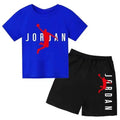 Summer Brand Letter Print Short Sleeve Kid T - shirt+shorts - View 3 | SAMAG
