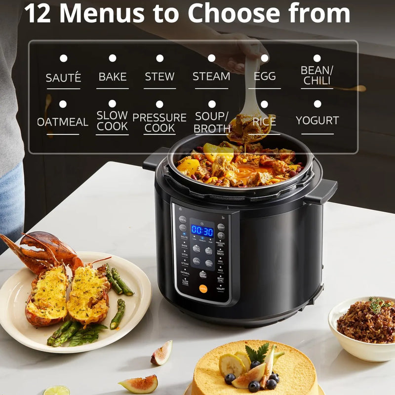 9-in-1 Electric Pressure Cooker, 14 Presets Instant Multi Cooker Olla...