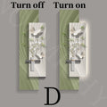 Green Plant Decoration Painting Living Room Corridor Corridor Hanging Painting Large White Wall Creating Landscape Wall Lamp
