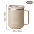 WORTHBUY 304 Stainless Steel Double Wall Insulated Coffee Mug With Handle Portable Sealed Water Cup Large Capacity Drinking Cup