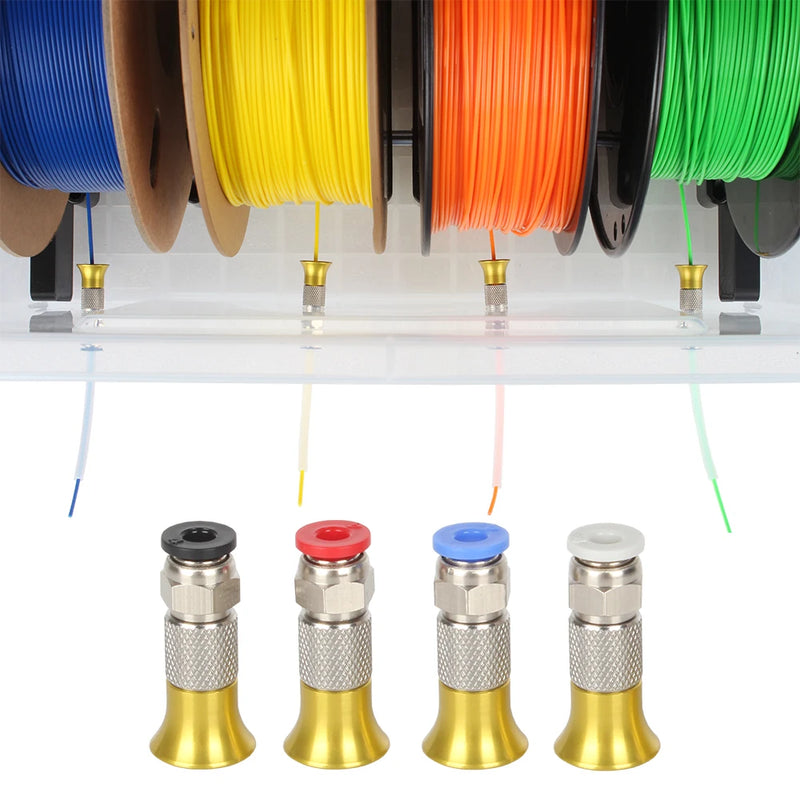 3D printer parts PC4-M6 Pneumatic Straight Connector Part Bore 4mm PTFE Tube Filament M6 Feed Fitting Coupler Filament Dryer Box