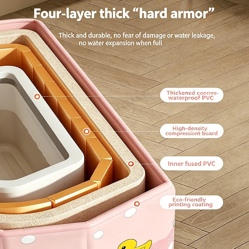 Baby Bath Keep Warm Basin Foldable Bath Basin Easy To Store Simple Bathtub Convenient To Carry for Indoor and Outdoor Travel Use