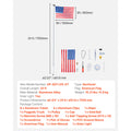 VEVOR 16/20/25/30ft Flag Pole for Outside House In Ground Thick Aluminum Flagpole Kit with 3x5American Flag for Yard Residential