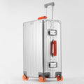 20''/24''/29'' All Aluminum-magnesium Alloy Suitcase Leather Handle Travel Case Bags Rolling Luggage with Spinner Wheel TSA Lock