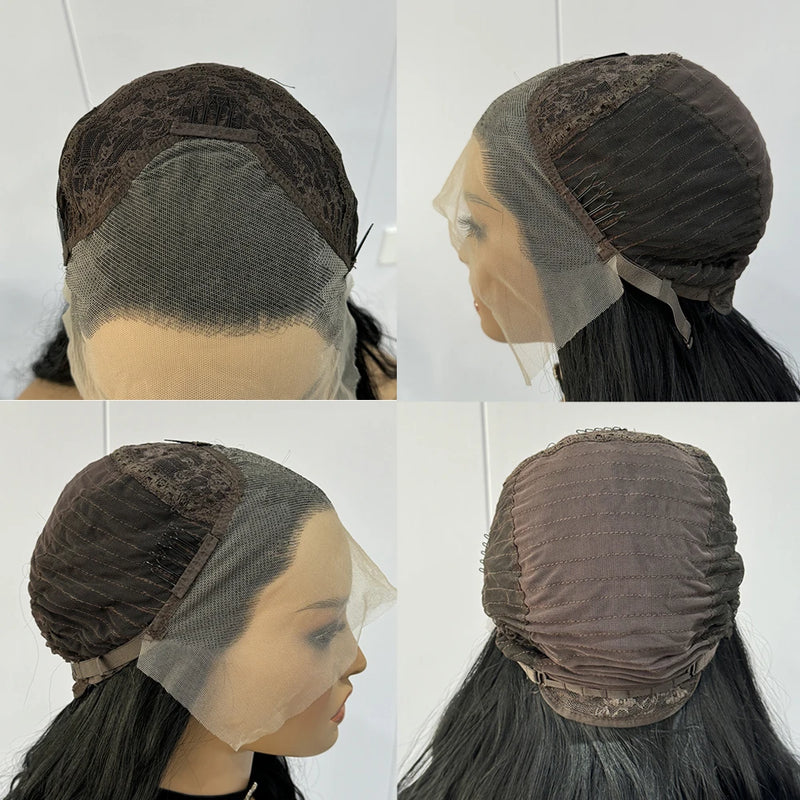 Short Bob Wig Brown Synthetic Lace Front Wigs For Women Pixie Cut Hair Bob Lace Wig Black Wig Sliver Grey Wig Cosplay Daily Life