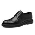 Men's Brogue Leather Shoes Fashionable Comfortable Business Formal Retro Derby Shoes UK Style Carved Floral Design-sjx26