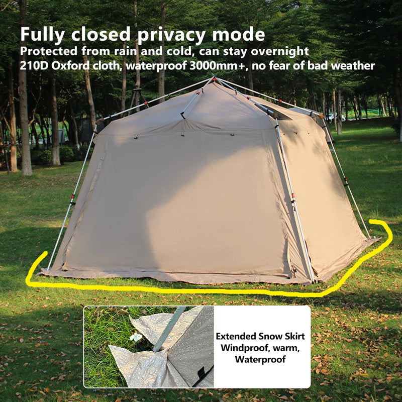 4 Season Hot Tent with Stove Jack Family Camping Large - View 5 | SAMAG