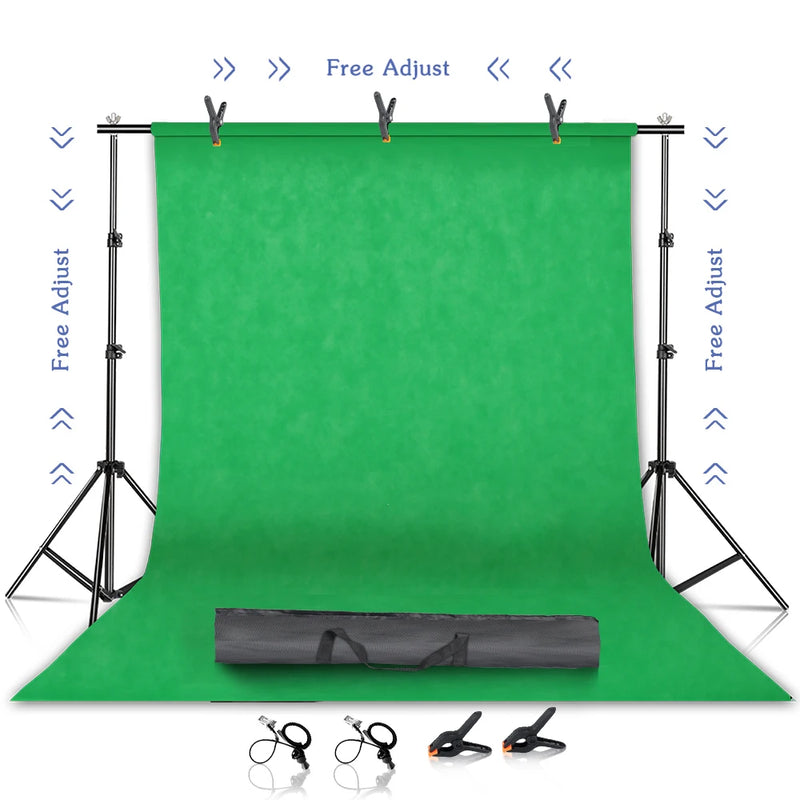Background Stand Kit Support Frame System Backdrops  Adjustable Stand for Photography Photo Studio Chromakey Green Screen Frame