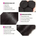 12A Brazilian Long Straight Hair 1/3/4 Bundle Deals Unprocessed Virgin Human Hair Bundles Bone Straight Natural Black Color 10-38 Inches