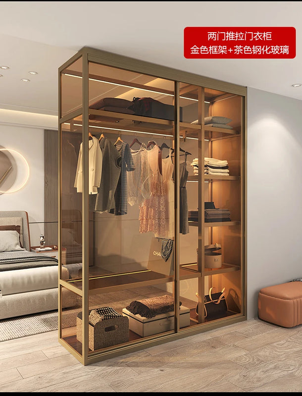 Living Room Bedroom Closet Storage Clothes Cupboard System Wardrobe Display Modern Minimalist Guarda Roupa Trendy Furniture