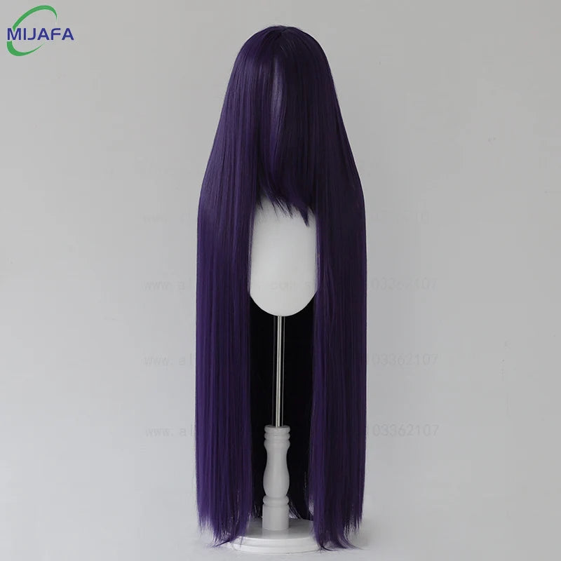 Very High Quality 600g 68 Colors 40 Inch 100cm Long Straight Cosplay Wig With Bangs Heat Resistant Hair Anime Wigs + Wig Cap