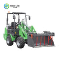 Customized 1 Ton Mini Electric Front End Wheel Loader With Manure Bucket For Farm Livestock Waste Handling