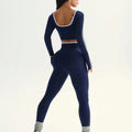 Women's Fall/Winter New Arrival Round Neck Long Sleeve Yoga Top Outdoor Sports Fitness Yoga Pants