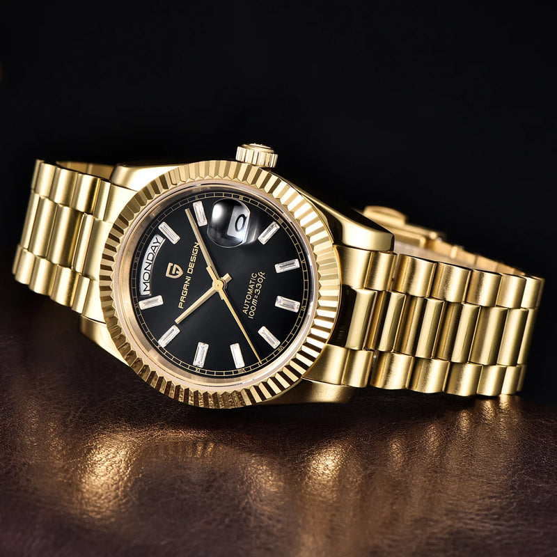 2026 New PAGANI DESIGN DD36 Mens Mechanical Watches Gold Luxury Automatic Watch For Men AR Sapphire Mirror Waterproof Gift Clock