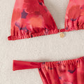 Women's Two Piece Bikini Set 2025, Sexy Triangle Push Up Swimsuit, Floral Print Bathing Suit, Beach Swimwear